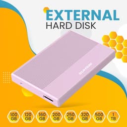 SUHSAI 1TB externe harde schijf HDD USB 3.0 voor pc - Roze - ShopVlot — thumbnail 1