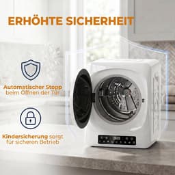 Sogiol® Kompakte Wasdroger - 5kg - Afvoerdroger met Touchscreen - 1000 W - timer en temperatuurinstellingen - wit — thumbnail 4