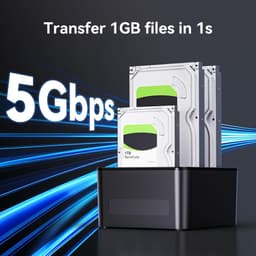Thijox - 3 Bay Harde Schijf Docking Station voor 3.5 inch SATA HDD/SSD - USB 3.0 - Externe Opslagoplossing - Ideaal voor Back-up en Gegevensoverdracht — thumbnail 2