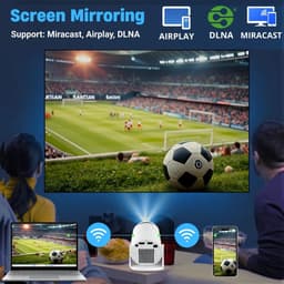 SnelShoppen - Portable Mini Projector Android 11, 4K & 1080p Full HD, WiFi 6, Bluetooth 5.2, Car Keystone, 180° Rotatie, 160 ANSI Lumens, Tot 200" Bee — thumbnail 3