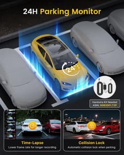Dashcam voor auto - Zwart - Dual Camera Voor en Achter - 4K Ultra HD met WiFi en Parking Monitor - Voor Auto’s en SUV’s — thumbnail 3