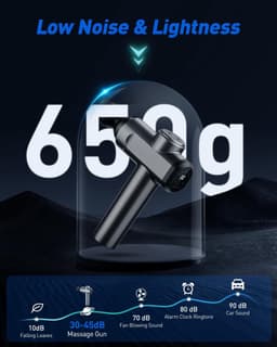 Massagepistool - Grijs - Handheld - Diep Weefsel Met LCD-Touchscreen - Voor Spierherstel en Pijnverlichting — thumbnail 3