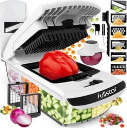 Elektrische groentesnijder - Wit - PRO 8-in-1 - Multifunctionele groentehakselaar en mandoline - Voor snelle en makkelijke meal prep — thumbnail 1