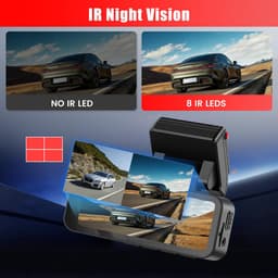 Dashcam auto camera 4K + 2K - dual display IPS 3 inch - met app en wifi - veilig autorijden - ShopVlot — thumbnail 2