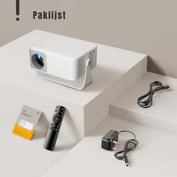 KIRA® Draagbare Beamer - Mini Projector - Draagbaar & Compact - Wit - 12cm x 10cm x 9cm — thumbnail 5