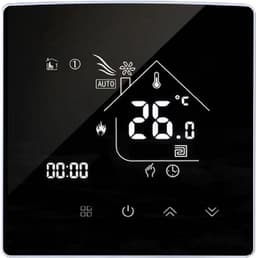 Slimme Thermostaat - Centrale Regelaar - Verwarming Instellen - Microcomputer Controle - 8.6 x 8.6 cm - Zwart — thumbnail 3