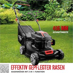Benzine grasmaaier - Graskantmaaier Mulcher - Middelgrote gazons maaien - Lichtgewicht en manoeuvreerbaar - 40 cm snijbreedte - Zwart rood — thumbnail 4