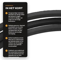 Deck Belt - Hoogwaardige Rubber - Vervangingsaccessoire - Geschikt voor John Deere LA105/LA110/LA115 - Lengte 223 cm - Schokbestendig en Duurzaam - Maaiertouw — thumbnail 5