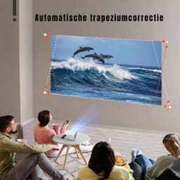 KAD® Draagbare Beamer - Draagbaar & Compact - Mini Projector - Wit - 12cm x 10cm x 9cm — thumbnail 3