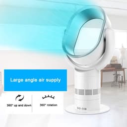 Bladloze Ventilator - Torenventilator Circulator - Ruimte Koelen - 360 Graden Rotatie - 3.2 Kilogram - Zilver — thumbnail 3