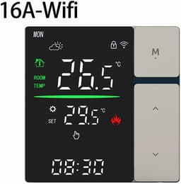 Slimme Thermostaat - Verwarmingsthermostaat Slim - Temperatuur Beheer - Spraakbesturing Compatibel - 86x86x41 mm - Grijs — thumbnail 5