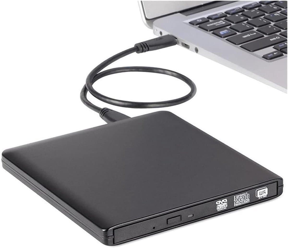 Externe DVD Speler - Dvd-brander Dvd-rw station - Films Kijken - USB 3.0 en Type-C - 2 MB Cache - Zwart — afbeelding 1