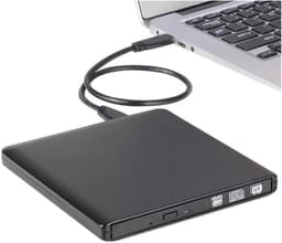 Externe DVD Speler - Dvd-brander Dvd-rw station - Films Kijken - USB 3.0 en Type-C - 2 MB Cache - Zwart — thumbnail 1