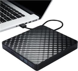 Extern DVD Station - Draagbare CD Brander - Bestanden Archiveren - USB 3.0 Connectie - Ultra Slim - Zwart — thumbnail 1