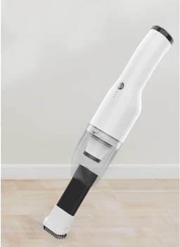 Witte draadloze mini-handstofzuiger (slechts 400 g)–Draagbare stofzuiger voor auto en huis. Krachtige handstofzuiger voor auto-interieurs, bureaus, toetsenborden,en krappe hoekjes;verwijdert effectief fijnstof, vuil, kruimels en haren van huisdieren. — thumbnail 2