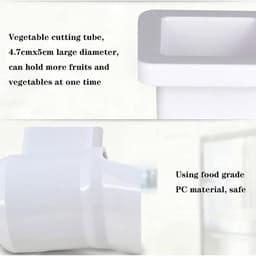 Elektrische Kaasrasp - Groente Versnipperaar - Snel Salade Maken - 300W Krachtige Motor - 45 x 24 x 28 cm — thumbnail 3