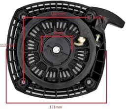 Repeteerstarter Grasmaaier - Starter Motor - Motor Reparatie - Hoge Kwaliteit Nylon - 280 Gram - Zwart — thumbnail 2