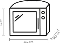 SnelShoppen - Magnetron en Grill Combinatie 700 W, Compacte Hoekvorm, 13 Liter, Stoomkookfunctie, Crisp Systeem, Snelle Ontdooifunctie voor Keuken en — thumbnail 3