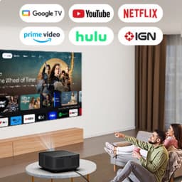 Yaber K3 Pro Beamer – 1600 ANSI Lumen – Full HD 1080p – Sound by JBL – Audio by Dolby – Inclusief Subwoofer – Automatische Focus & Keystone – Smart Beamer met Google TV – Dual-Band Wi-Fi & Bluetooth — thumbnail 2