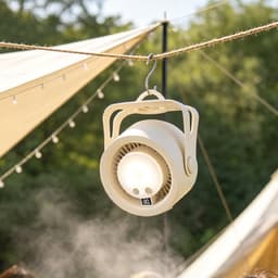 Bureau Ventilator - Tafelventilator met Licht - Comfort Verhogend - 2-in-1 Oplaadbaar - 16 cm Hoog - Wit — thumbnail 5