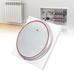 Slimme Thermostaat - Programmeerbare Controller - Energie Besparen - 5+1+1 Schema - 13mm Paneel - Wit — thumbnail 4
