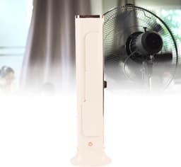 Kleine Torenventilator - USB Bureauventilator - Koel Comfort Binnen - Bladloos Veilig Ontwerp - 39x12x8 cm - Beige — thumbnail 2