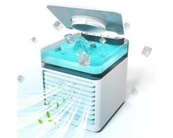 Mini Airco - Persoonlijke Koeler - Bureau Verkoeling - 7 Kleuren Verlichting - Draagbaar - Wit