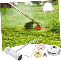 Grasmaaier Schijven Set - Onkruidverwijderaar Accessoires - Gazon Onderhoud - Duurzaam IJzer Koper - 4 Stuks - Grijs — thumbnail 3