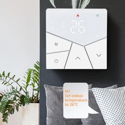 Slimme Thermostaat - Water vloerverwarming - Comfort Verwarmen - App Bediening - 86 x 86 mm - Wit — thumbnail 3