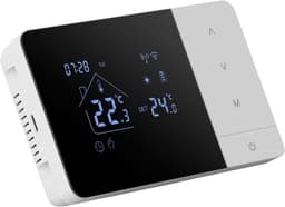 Slimme Thermostaat - App Gestuurde Verwarming - Klimaatbeheer Thuis - Wifi en Spraakbediening - 5-60°C Bereik - Zwart Wit — thumbnail 1