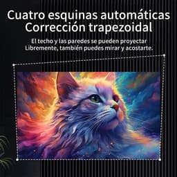 SnelShoppen - Draagbare Mini-Projector met Android 11, 4K Ondersteuning, 1080P, Wifi 6, Bluetooth 5.0, 360° Draaibaar, Thuisbioscoop en Buitengebruik — thumbnail 2