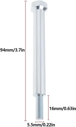 SnelShoppen - 2 stuks grasmaaier schroeven motorbouten 796496-2 5,5 x 16 x 94 mm zilver voor Briggs & Stratton motoren, ideaal voor tuinonderhoud — thumbnail 3