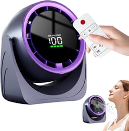 Tafelventilator Draadloos - Stil Koelsysteem - Persoonlijke Verkoeling - Digitaal Display - 223 cm Hoog - Violet — thumbnail 1
