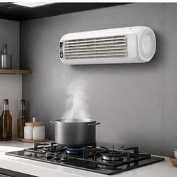 VHV Premium Aircooler Muurmontage - Zonder Boren Ventilator - Energiezuinige Koeler met Drie Snelheden - Draagbare Mobiele Airco Cooler voor Slaapkamer, Keuken en Badkamer - Compacte Wandventilator met Geavanceerde Waterkoeling - wit — thumbnail 2