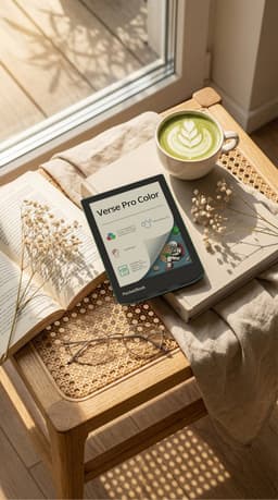 PocketBook Verse Pro Color e-reader Sage Glow – 6 inch – 16 GB – waterdicht + Rood hoesje – voordeelbundel — thumbnail 5