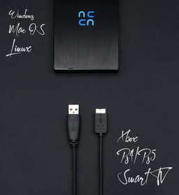 Externe Harde Schijf - Mobiele HDD - Gegevens Opslaan - Snelle Overdracht - 1 TB - Zwart — thumbnail 3