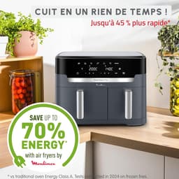 Airfryer Dubbele Mand - Heteluchtfriteuse XXL - Grote Maaltijden Bereiden - Synchroon Koken - 11 Liter Capaciteit - Zwart — thumbnail 4
