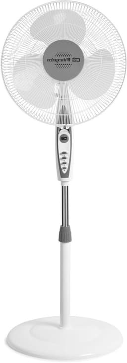 Staande ventilator - Vloermodel - Ruimte koelen - Verstelbare hoogte - 40 cm bladen - Wit — thumbnail 1
