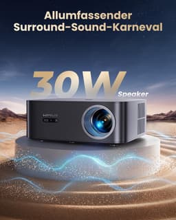 SnelShoppen - 4K Home Theater Projector met Google TV | 1200 ANSI lumen | Autofocus | Trapeziumcorrectie | 20W Smart Licht | FHD 1080P | WiFi 6 | Blue — thumbnail 5