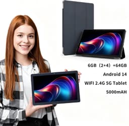 SnelShoppen - Kids Tablet 10 Inch Android 14 - 6GB RAM, 64GB (Uitbreidbaar tot 1TB), 1280x800 HD Touchscreen, 6000mAh Batterij - Ideaal voor Kinderen, — thumbnail 5