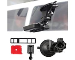 Thijox - Verstelbare Zuignaphouder Auto - Siliconen Dashcamhouder met 360 Graden Hoek - Geschikt voor Autoruiten, DVR-camera, GPS en Camcorders - Zwar