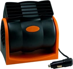 Mini Ventilator Auto - Auto Koeler Vrachtwagen - Comfortabel Rijden - Sterke Wind Twee Snelheden - 19x16x14 cm - Zwart — thumbnail 3