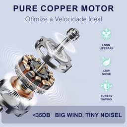 Moderne Plafondventilator 42 inch met Licht - Dimbaar - Afstandsbediening - Voor Binnen en Buiten - Stille DC-motor - Walnootkleur — thumbnail 5