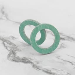 30 stuks groene vezelringen 1/2 inch (18 x 12 x 1,5 mm) afdichtringen hoge temperatuur vezelring voor gaskookplaat boiler omvormerklep — thumbnail 3