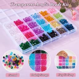 Transparante acrylkralen van 8 mm diameter, 640 stuks voor het maken van DIY sieraden met een heldere en lichte uitstraling — thumbnail 2