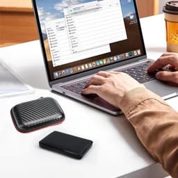 Beschermhoes voor externe harde schijf 11 cm x 8 cm x 4 cm - Draagbare externe SSD reistas organizer zwart — thumbnail 2