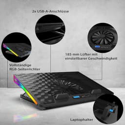 Koelventilator - Ventilator Motor - Koeling Verbeteren - RGB Frame - 960 Grams - Zwart — thumbnail 3