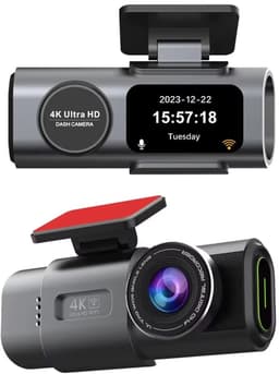 Lordani Dual Dashcam voor auto | Ultra 4K & 1080P | Voor en Achter Camera | WiFi en GPS | met App | Nachtzicht | Parkeerbewaking | G Sensor | Loop opname | Full HD achter camera — thumbnail 3