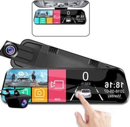 Dashcam voor Auto - 10 Inch Touchscreen Spiegelcamera - 1080P AHD Dashcam met Nachtzicht - G-Sensor - Parkeermodus - Groothoek 170° - Zwart — thumbnail 2