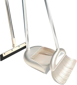 Stof- en borstelset - Stoffer en blik - Huishoudelijk schoonmaken - Met kamfilter - Lange steel - Meerkleurig — thumbnail 1